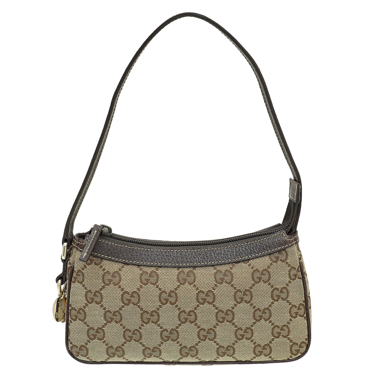 Gucci Ebony GG Charm Pochette Bag