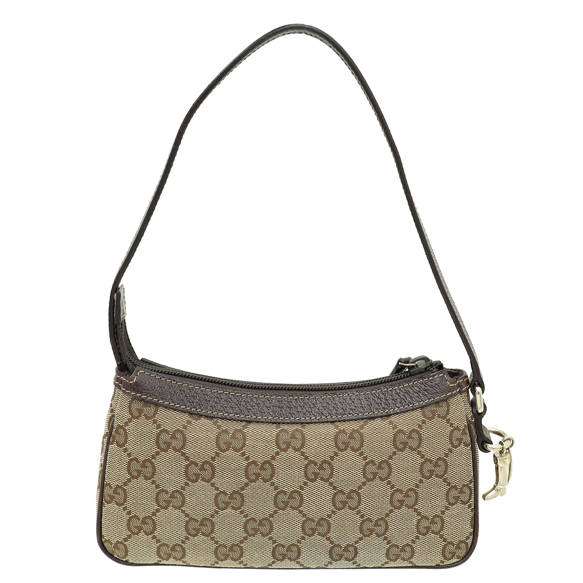 Gucci Ebony GG Charm Pochette Bag-Fendi-THE CLOSET