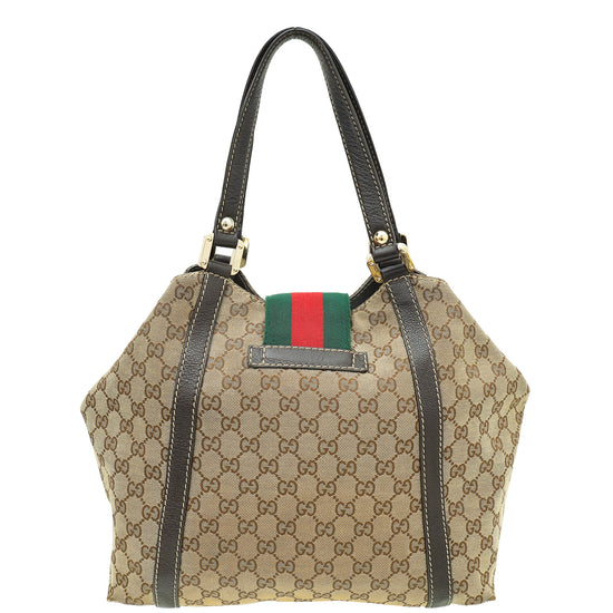 Gucci Tricolor GG New Ladies Web Hobo Bag