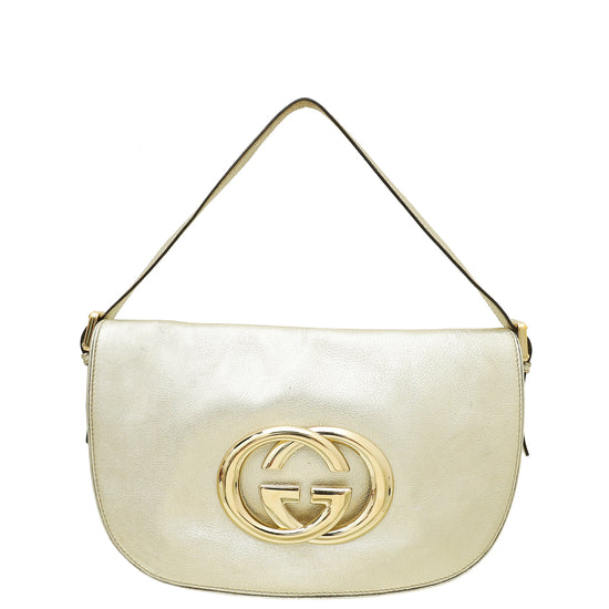 Gucci Light Gold GG Britt Small Shoulder Bag