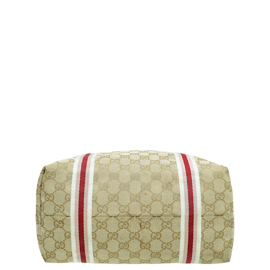 Gucci Bicolor GG Web Jolicoeur Tote Bag