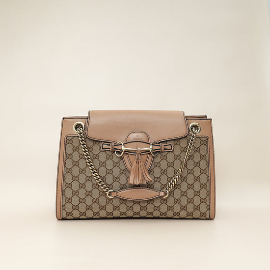 Gucci Beige GG Guccissima Emily Large Shoulder Bag-Gucci-THE CLOSET