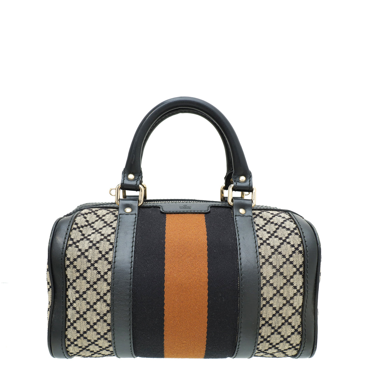 Gucci Black Diamante Vintage Web Small Joy Boston Small Bag-Gucci-THE CLOSET