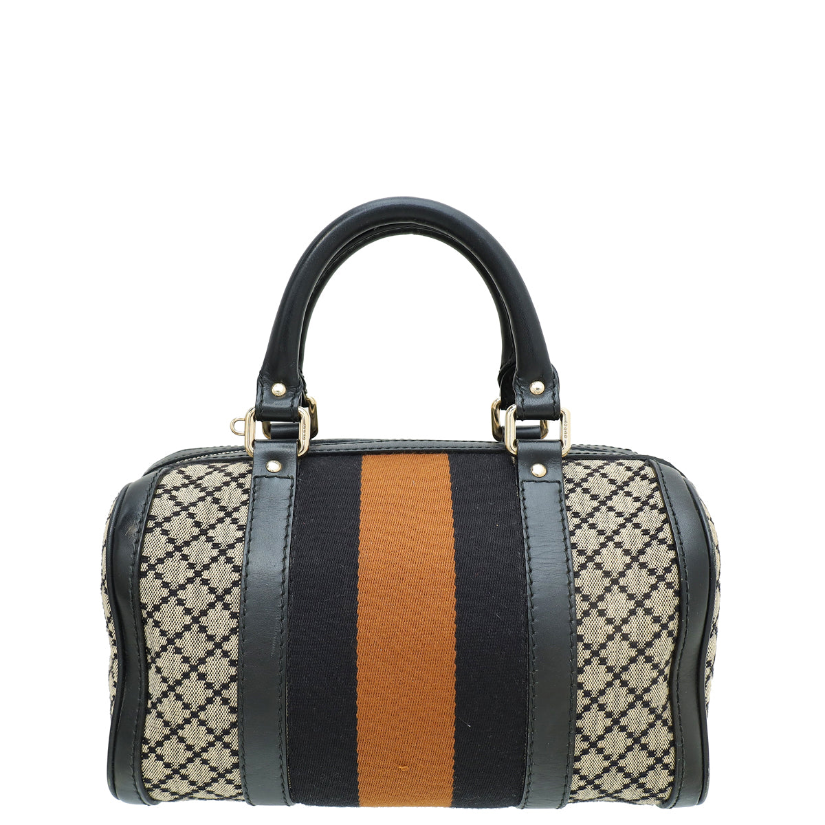 Gucci Black Diamante Vintage Web Small Joy Boston Small Bag-Gucci-THE CLOSET