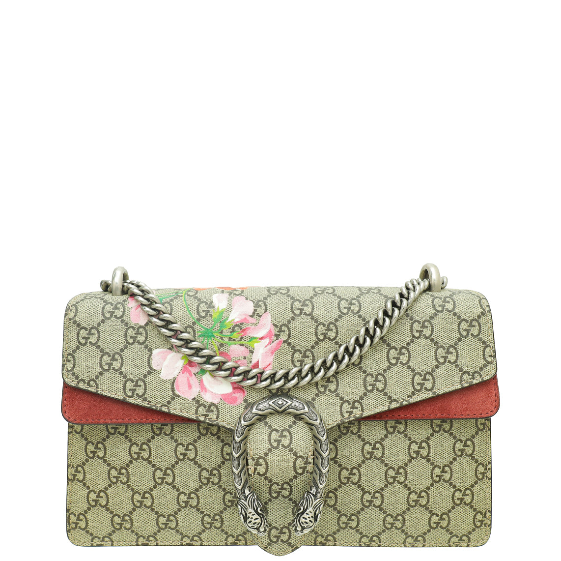 Gucci Bicolor GG Supreme Blooms Print Dionysus Small Flap Bag