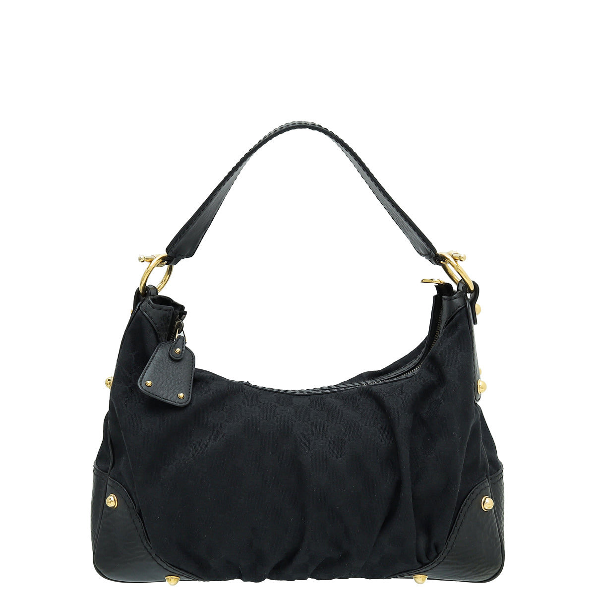 Gucci Black GG Jockey Hobo Bag-Gucci-THE CLOSET