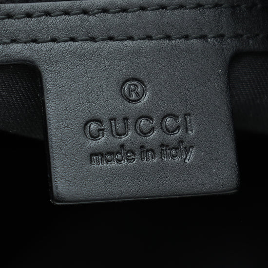 Gucci Black GG Jockey Hobo Bag