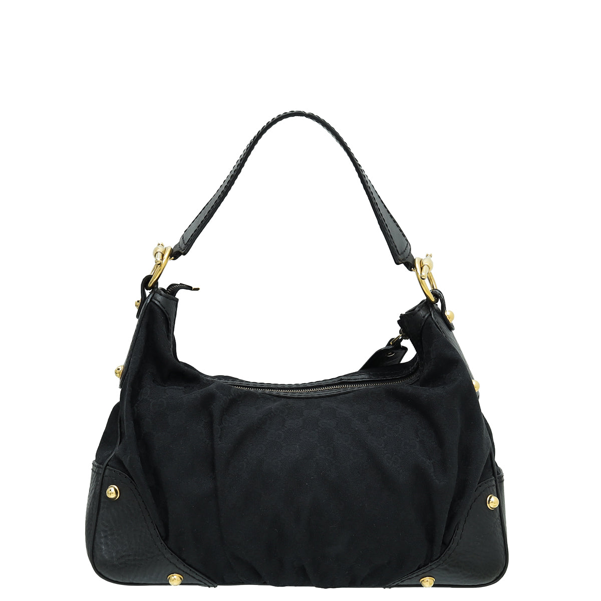 Gucci Black GG Jockey Hobo Bag-Gucci-THE CLOSET