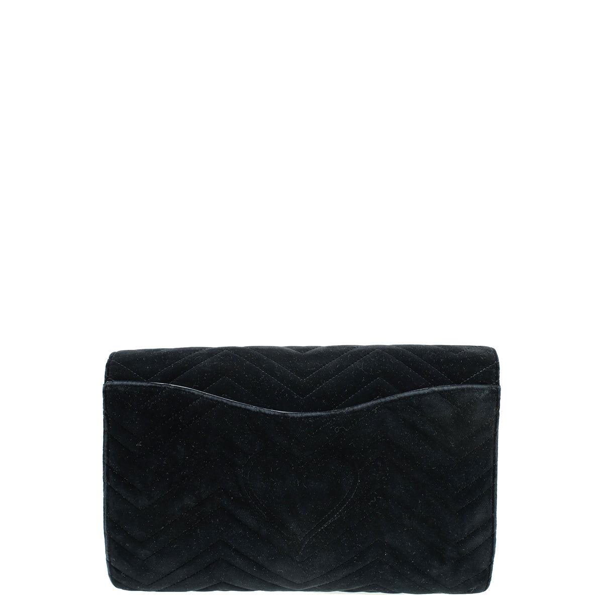 Gucci Black Velvet GG Marmont Clutch-Gucci-THE CLOSET