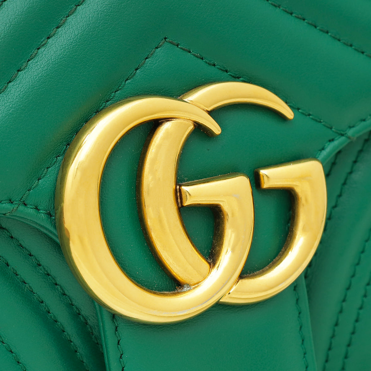 Gucci Green GG Marmont Small Shoulder Bag