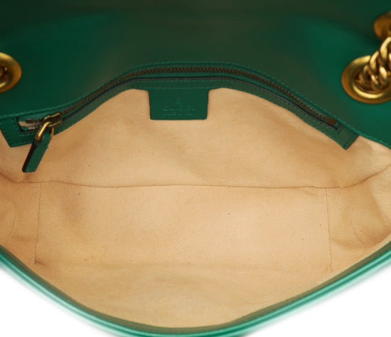 Gucci Green GG Marmont Small Shoulder Bag