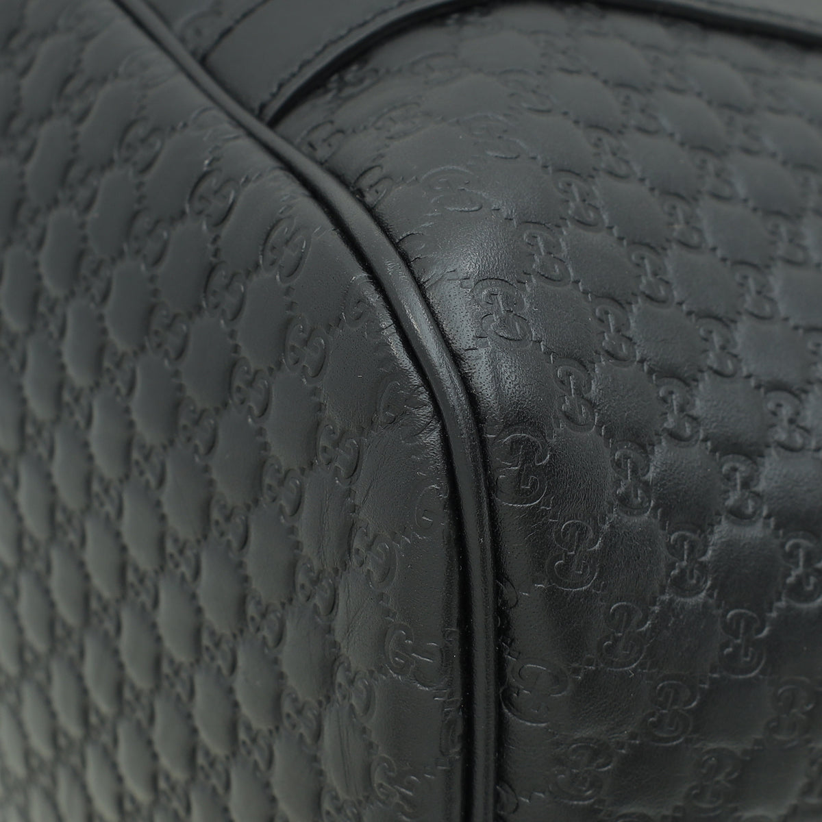 Gucci Black GG Microguccissima Dome Satchel Medium Bag