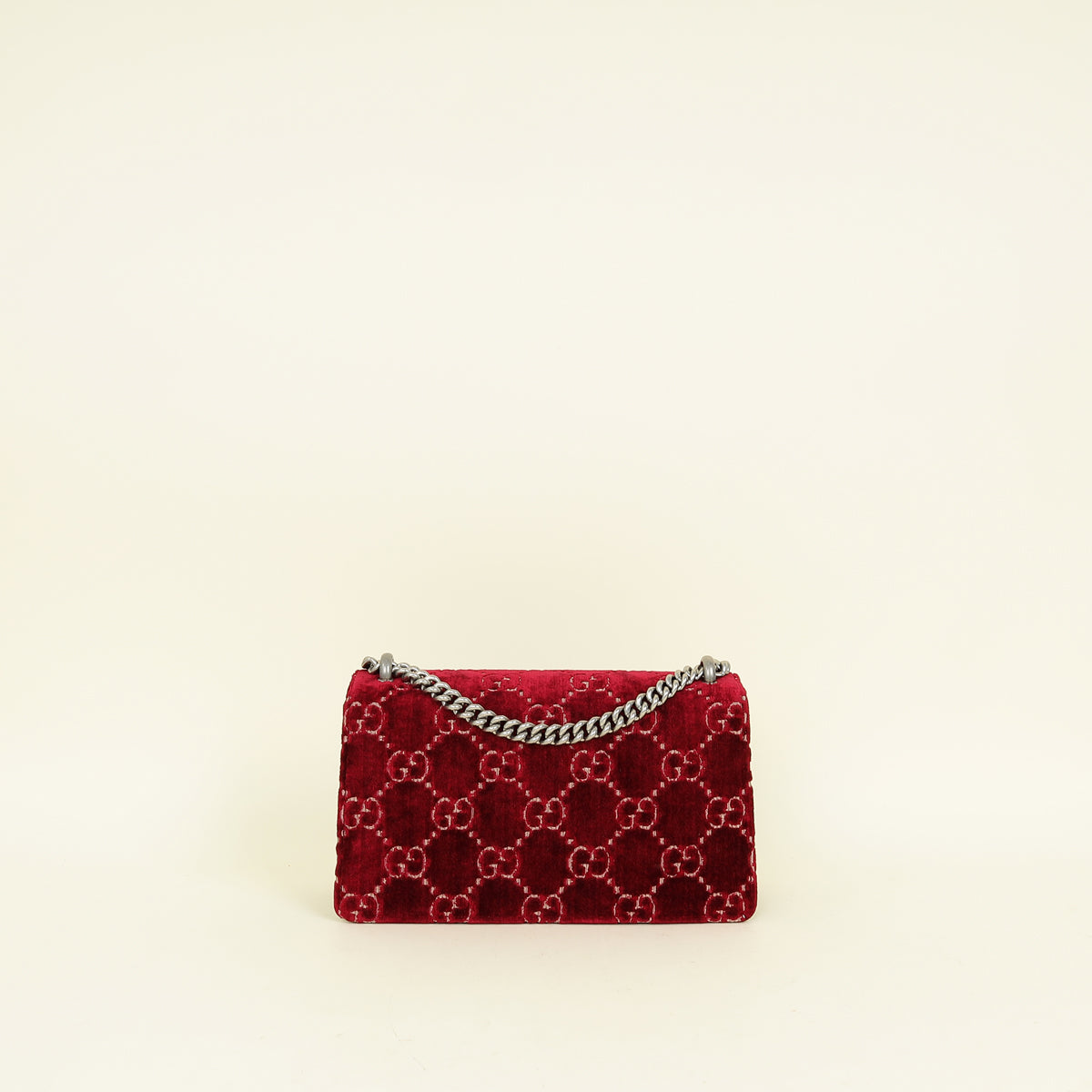 Gucci Red GG Supreme Embroidered Dionysus Flap Bag