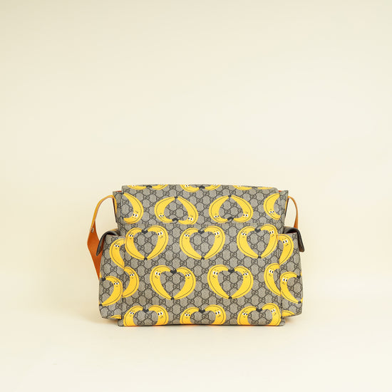 Gucci Ebony Multicolor x Nina Dzyvulska GG Supreme Banana Print Diaper Bag