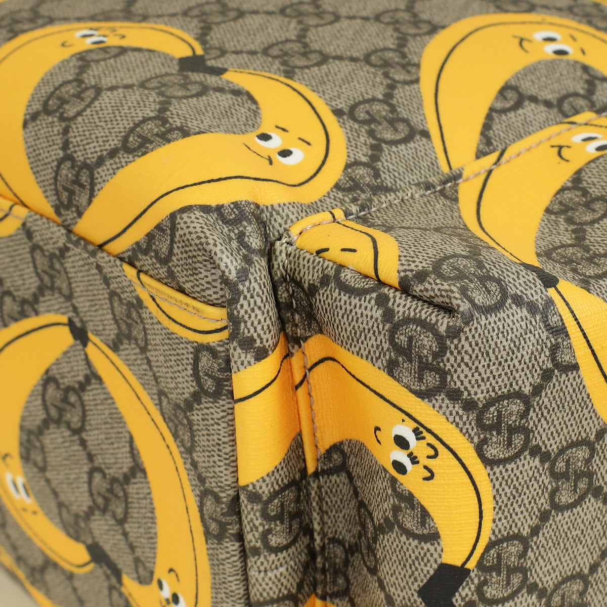 Gucci Ebony Multicolor x Nina Dzyvulska GG Supreme Banana Print Diaper Bag