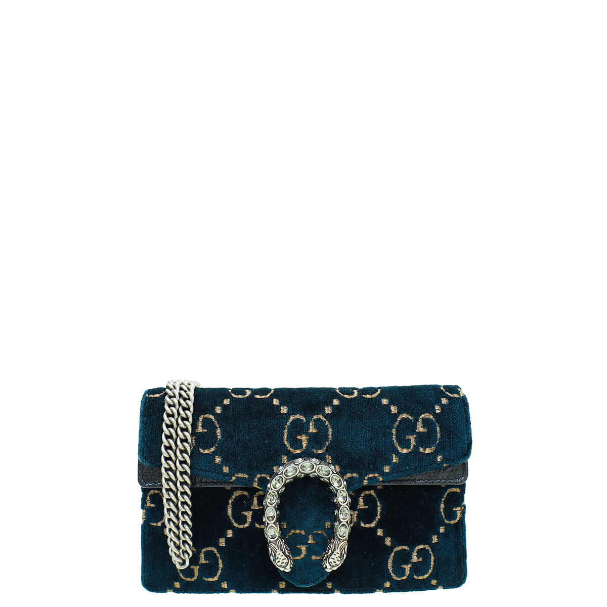 Gucci Navy Blue Velvet Dionysus Super Mini Bag