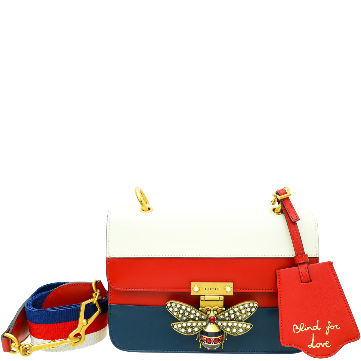 Gucci Tricolor Sylvie Web Queen Margaret Shoulder Bag-Gucci-THE CLOSET