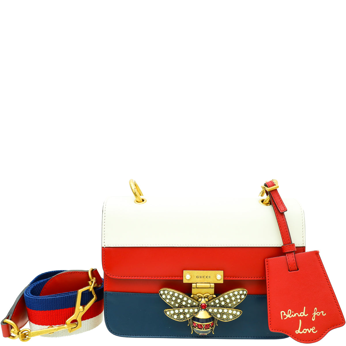 Gucci Tricolor Sylvie Web Queen Margaret Shoulder Bag