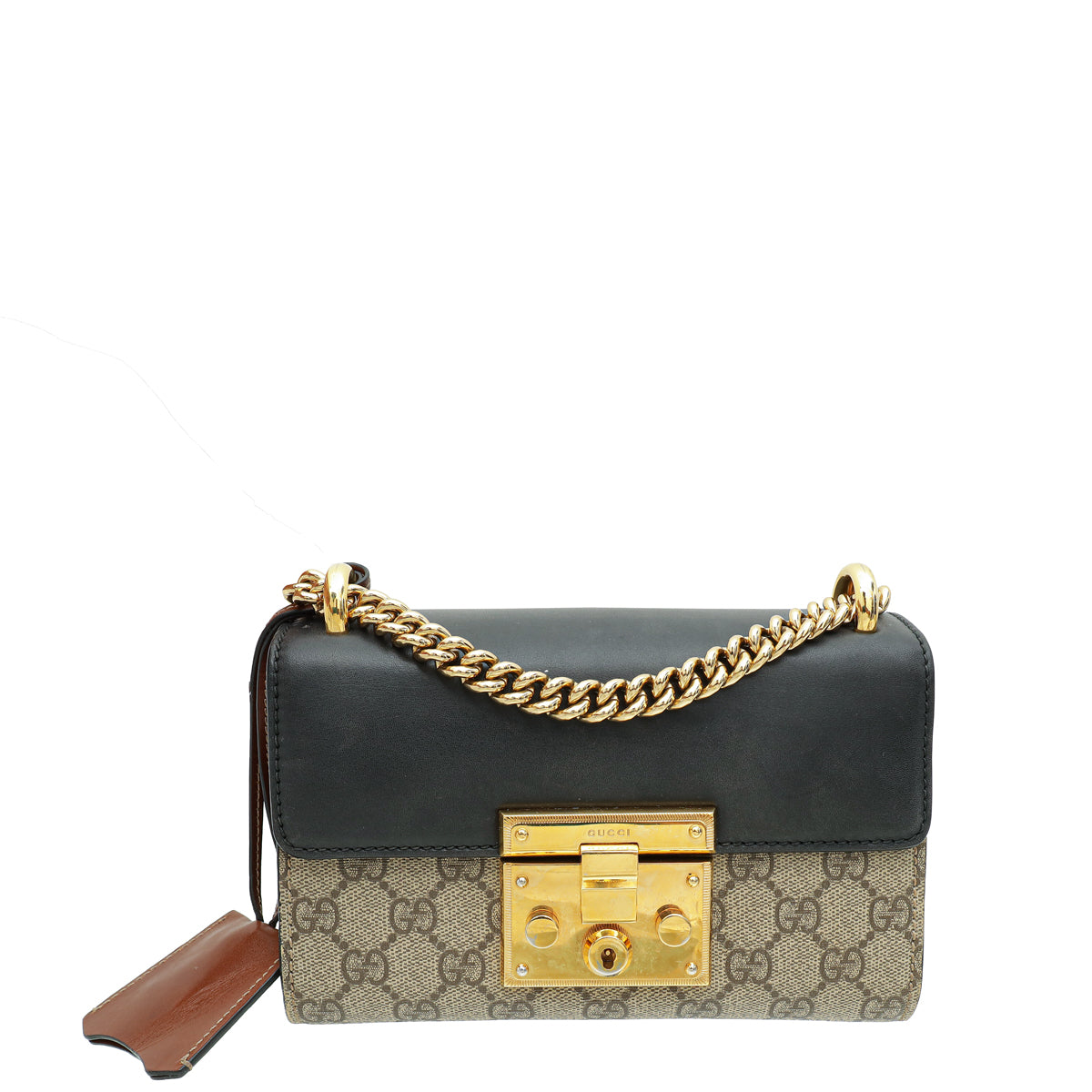 Gucci Tricolor GG Supreme Padlock Small Shoulder Bag-Gucci-THE CLOSET