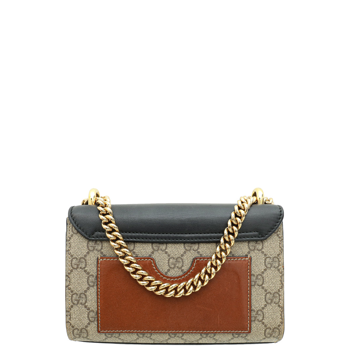 Gucci Tricolor GG Supreme Padlock Small Shoulder Bag