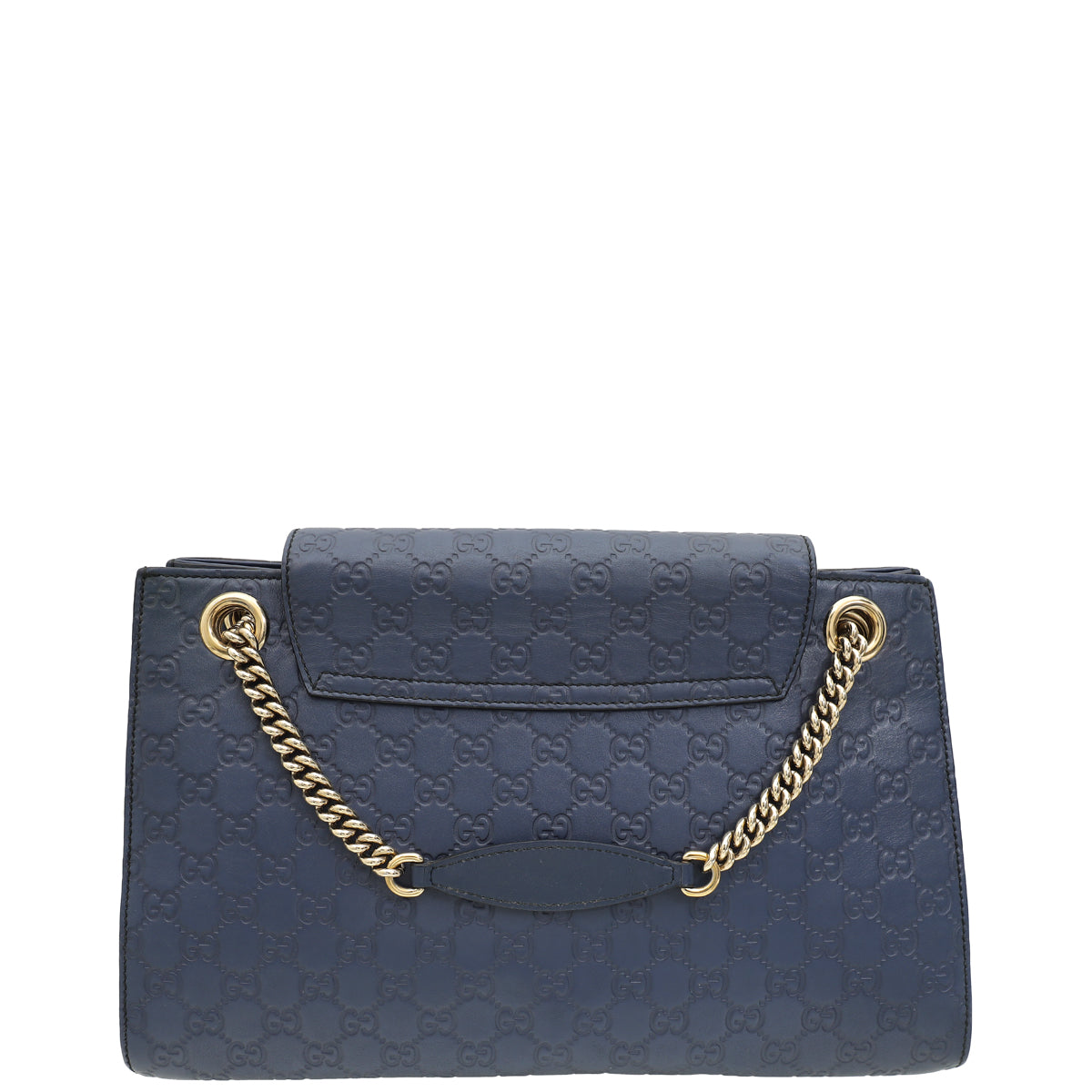 Gucci Navy Blue GG Supreme Emily Large Bag