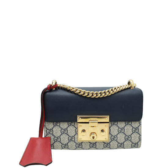 Gucci Multicolor GG Supreme Padlock Small Bag