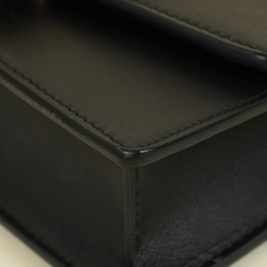 Gucci Black Sylvie Super Mini Chain Bag