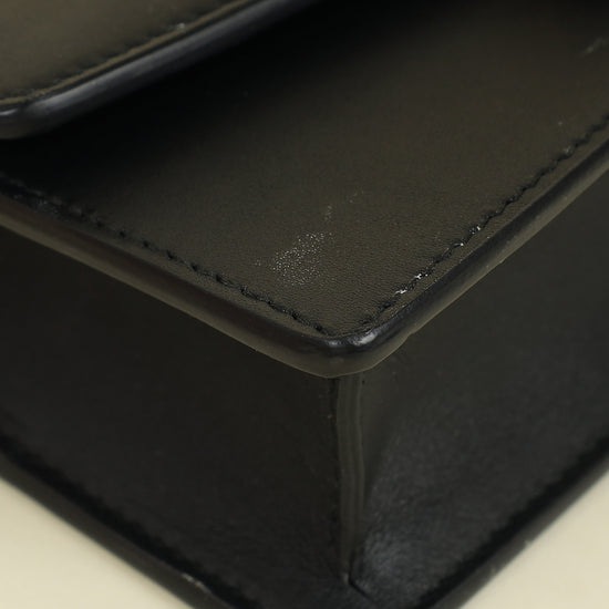 Gucci Black Sylvie Super Mini Chain Bag