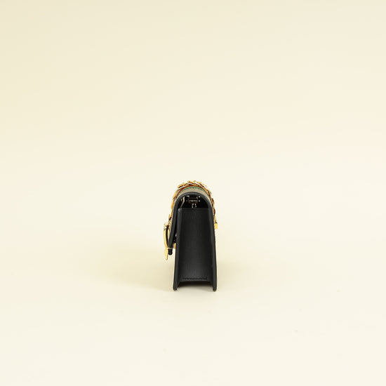 Gucci Black Sylvie Super Mini Chain Bag