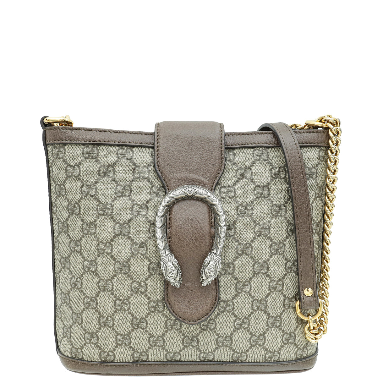 Gucci Ebony GG Supreme Dionysus Medium Bucket Bag-Gucci-THE CLOSET