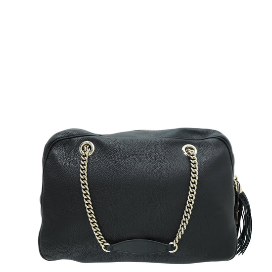 Gucci Black Soho Tassel Chain Large Shoulder Bag