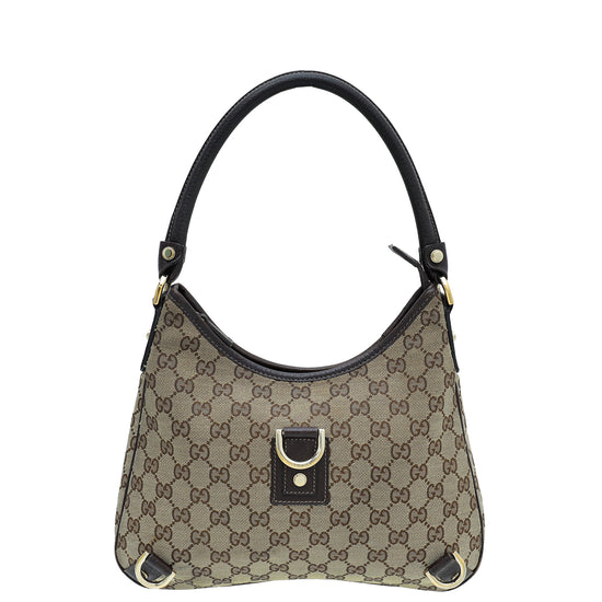Gucci GG Leather Abbey D-Ring Small Hobo Bag