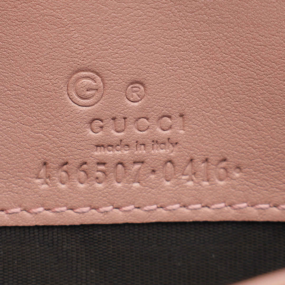 Gucci Dusty Pink GG Micro Guccissima Strap Wallet