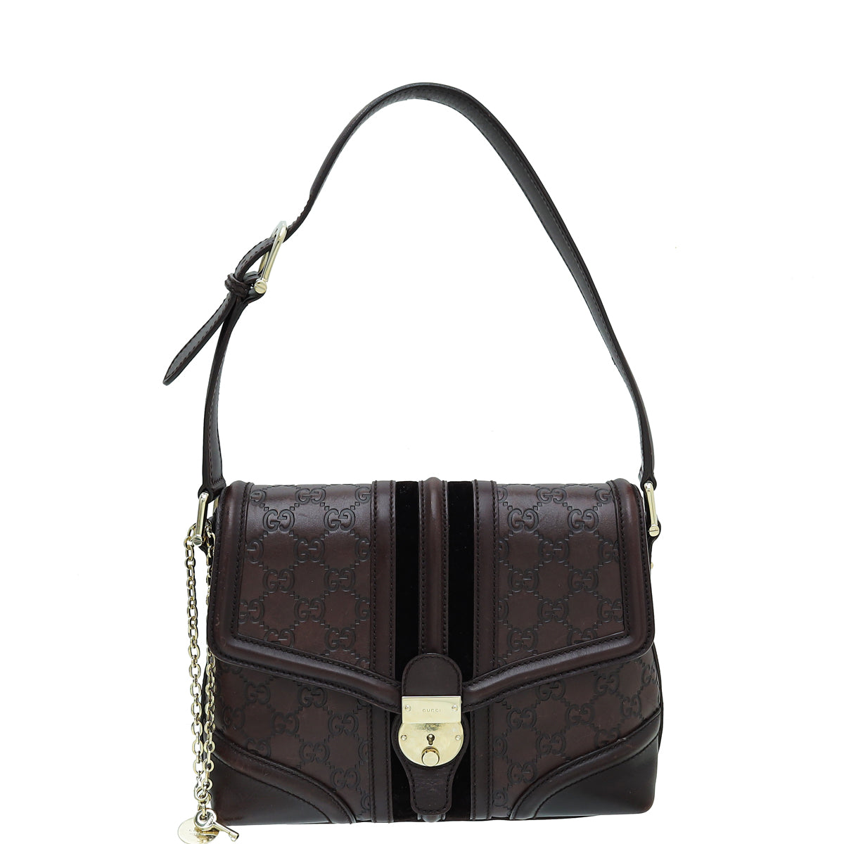 Gucci Chocolate Brown Guccissima Treasure Flap Bag-Gucci-THE CLOSET