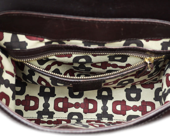 Gucci Chocolate Brown Guccissima Treasure Flap Bag