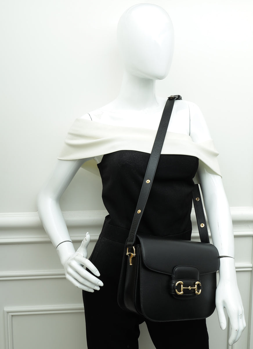 Gucci Black Horsebit 1955 Shoulder Bag