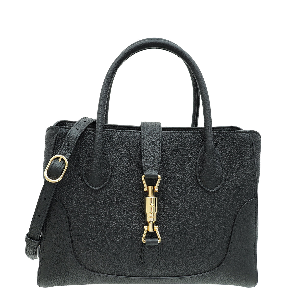 Gucci Black Jackie 1961 Small Shopping Tote Bag-Gucci-THE CLOSET