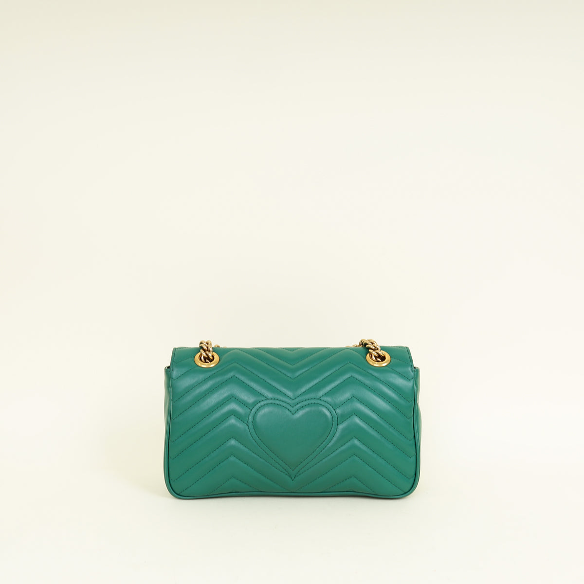 Gucci Green GG Marmont Medium Shoulder Bag