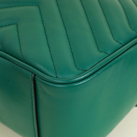 Gucci Green GG Marmont Medium Shoulder Bag