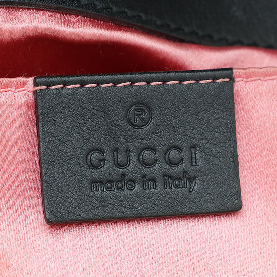 Gucci Black GG Marmont Velvet Mini Shoulder Bag