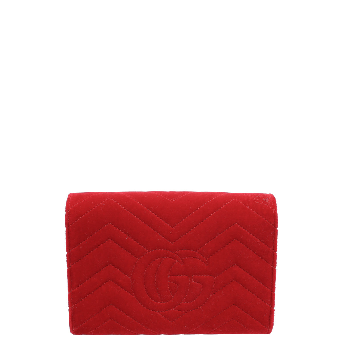 Gucci Red Velvet GG Marmont Mini Shoulder Bag-Gucci-THE CLOSET