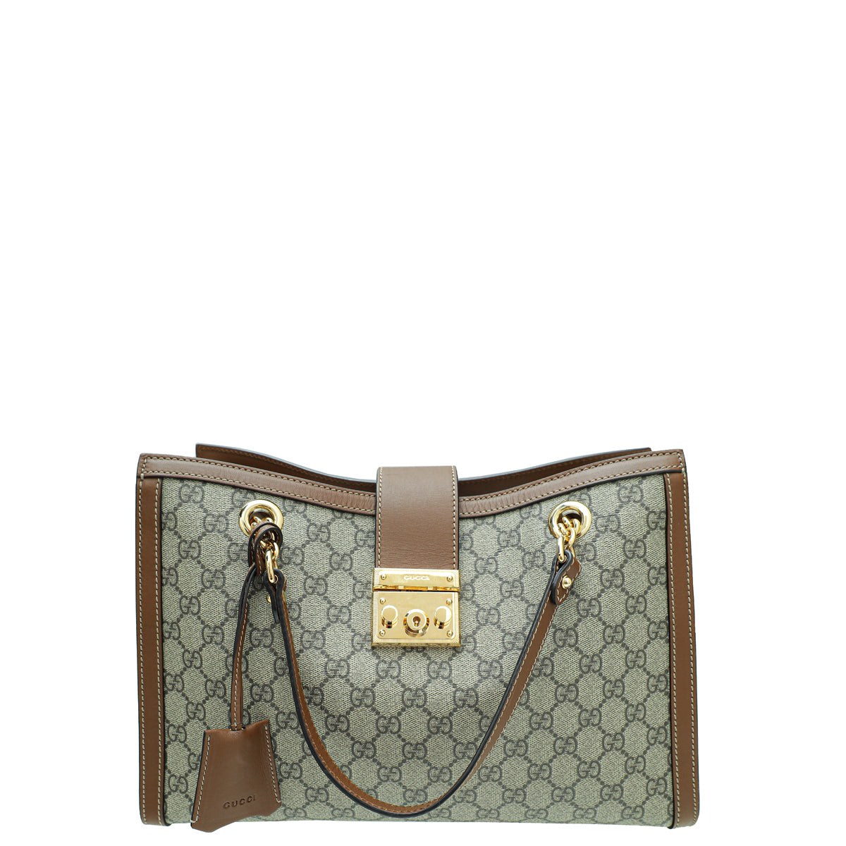 Gucci Bicolor GG Supreme Padlock Medium Shoulder Bag-Gucci-THE CLOSET