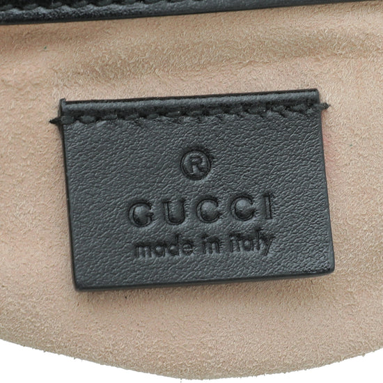 Gucci Black GG Marmont Top Handle Chain Mini Bag