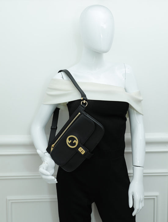 Load image into Gallery viewer, Gucci Black Blondie Belt Bag
