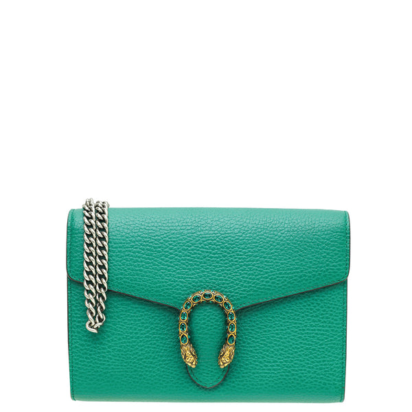 Dionysus leather mini chain bag green sale