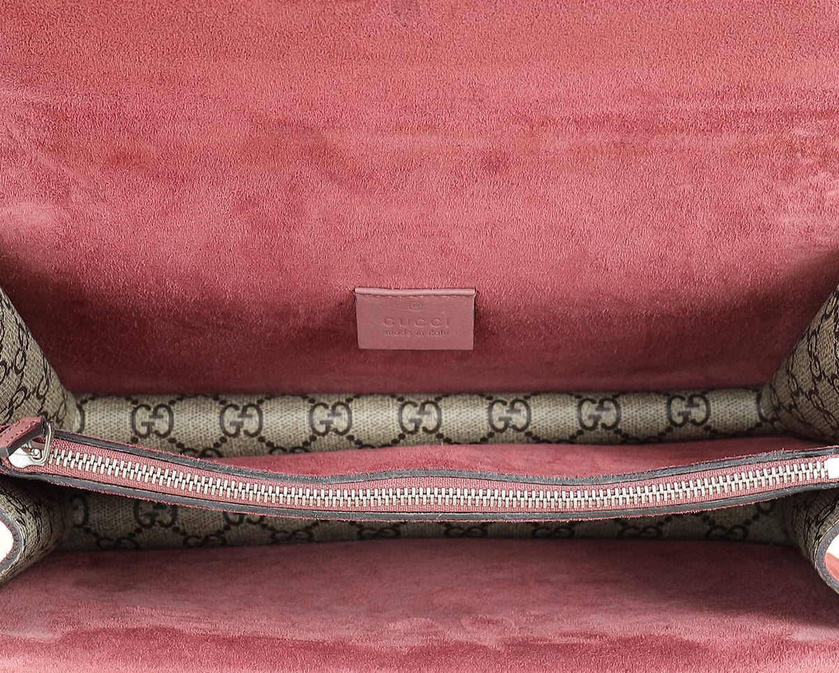 Gucci Bicolor GG Supreme Floral Print Dionysus Medium Shoulder Bag