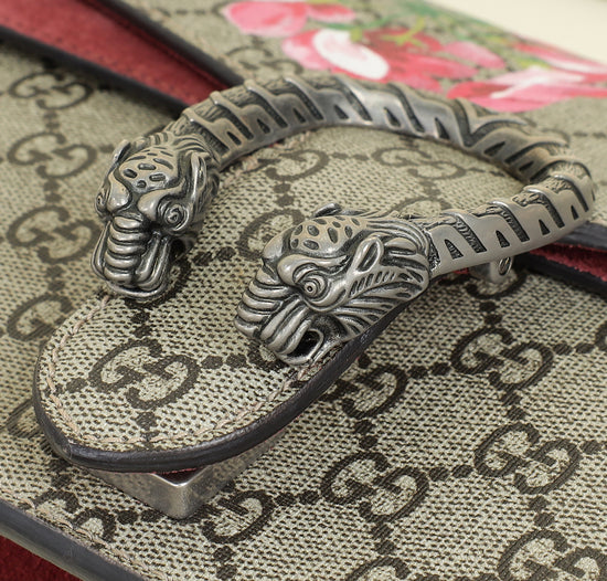 Gucci Bicolor GG Supreme Floral Print Dionysus Medium Shoulder Bag