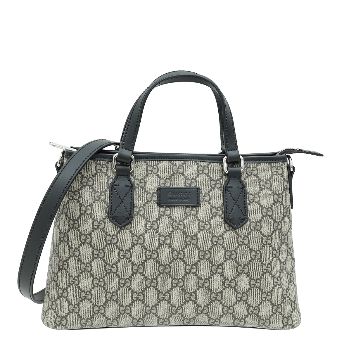 Gucci Bicolor GG Supreme Convertible Zip Tote Bag