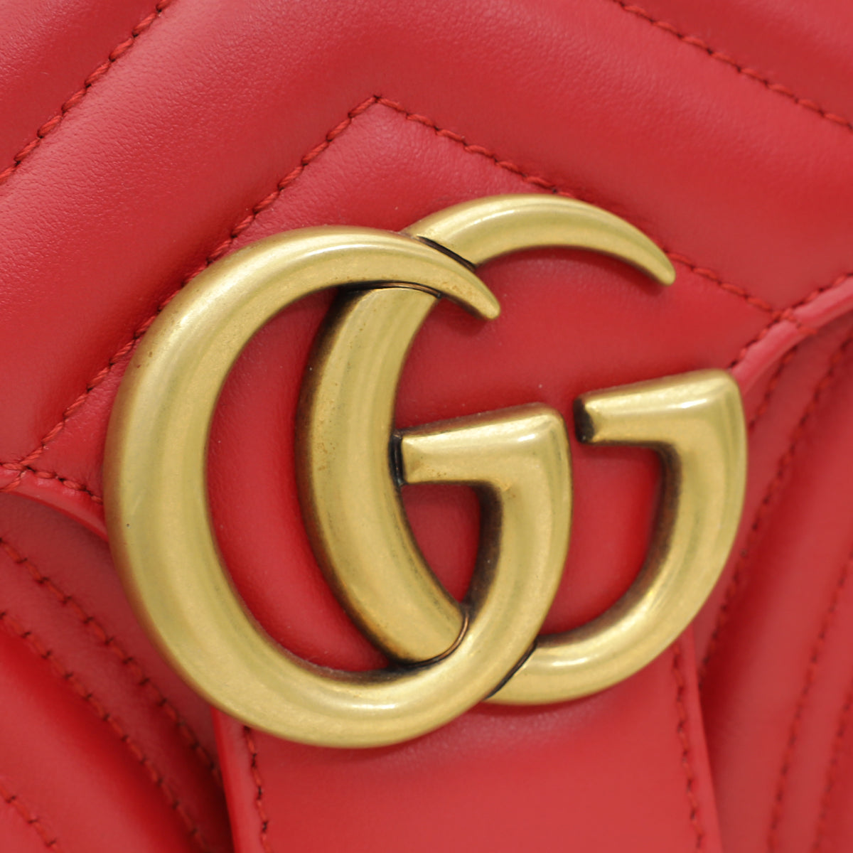 Gucci Red GG Marmont Shoulder Bag