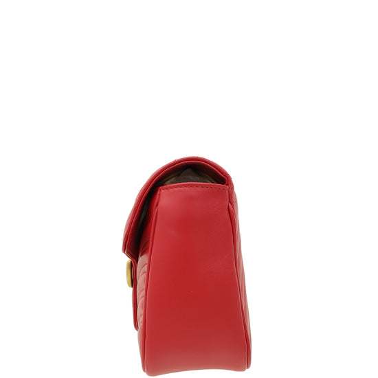 Gucci Red GG Marmont Shoulder Bag